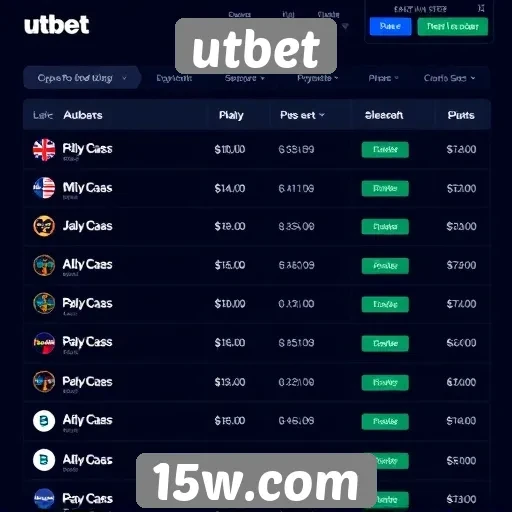 Opções de pagamento disponíveis no utbet